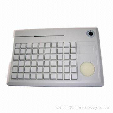 POS Keyboard with 60 Fully Programmable Keys, Measures 283 x 188 x 50mm